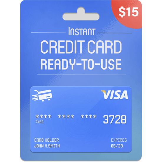 Prepaid Visa Card 15 USD Prepaid Visa Card 15 USD