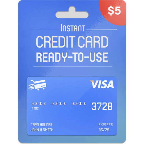 Prepaid Visa Card 5 USD Prepaid Visa Card 5 USD